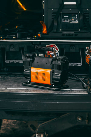 FasterFlate High-Output 12V Dual-Cylinder Compressor