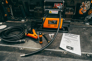 FasterFlate High-Output 12V Dual-Cylinder Compressor