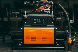 FasterFlate Digital Pressure High-Output 12V Digital Dual-Cylinder Compressor